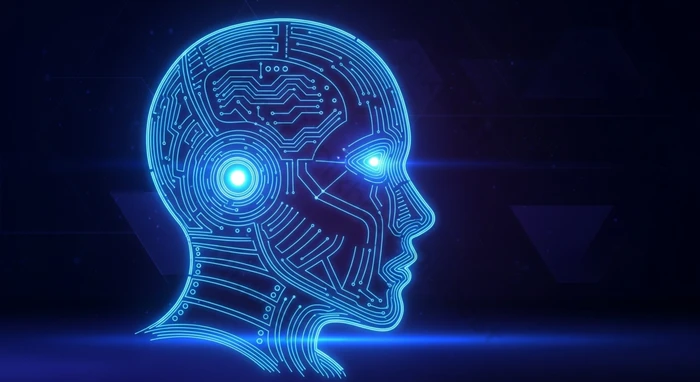 Inteligência artificial em 2026 representada por tecnologia futurista conectando humanos e máquinas.jpg