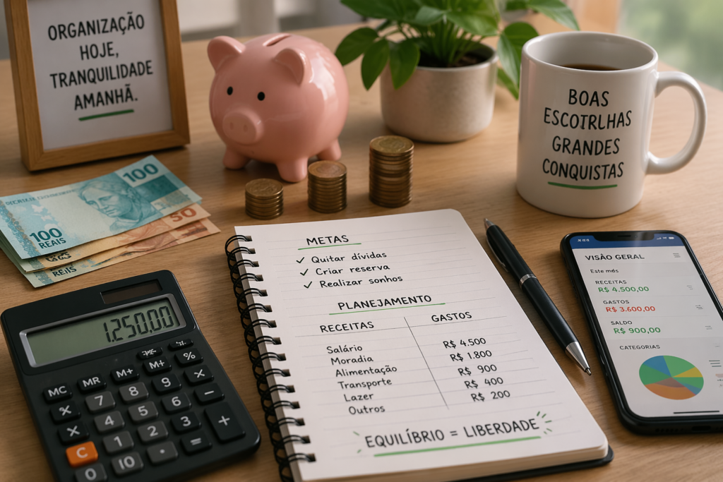 Como Organizar o Dinheiro de forma simples com planejamento financeiro